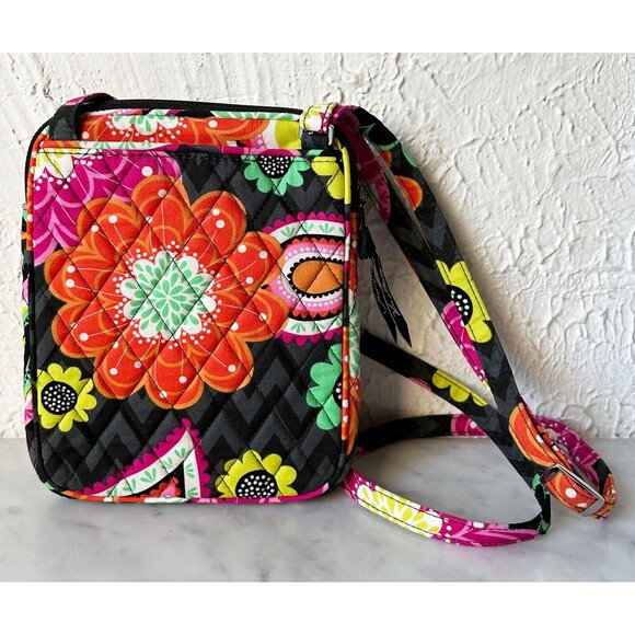 Vera Bradley Mini Hipster Crossbody Bag Ziggy Zinnias Pattern - Picture 4 of 11